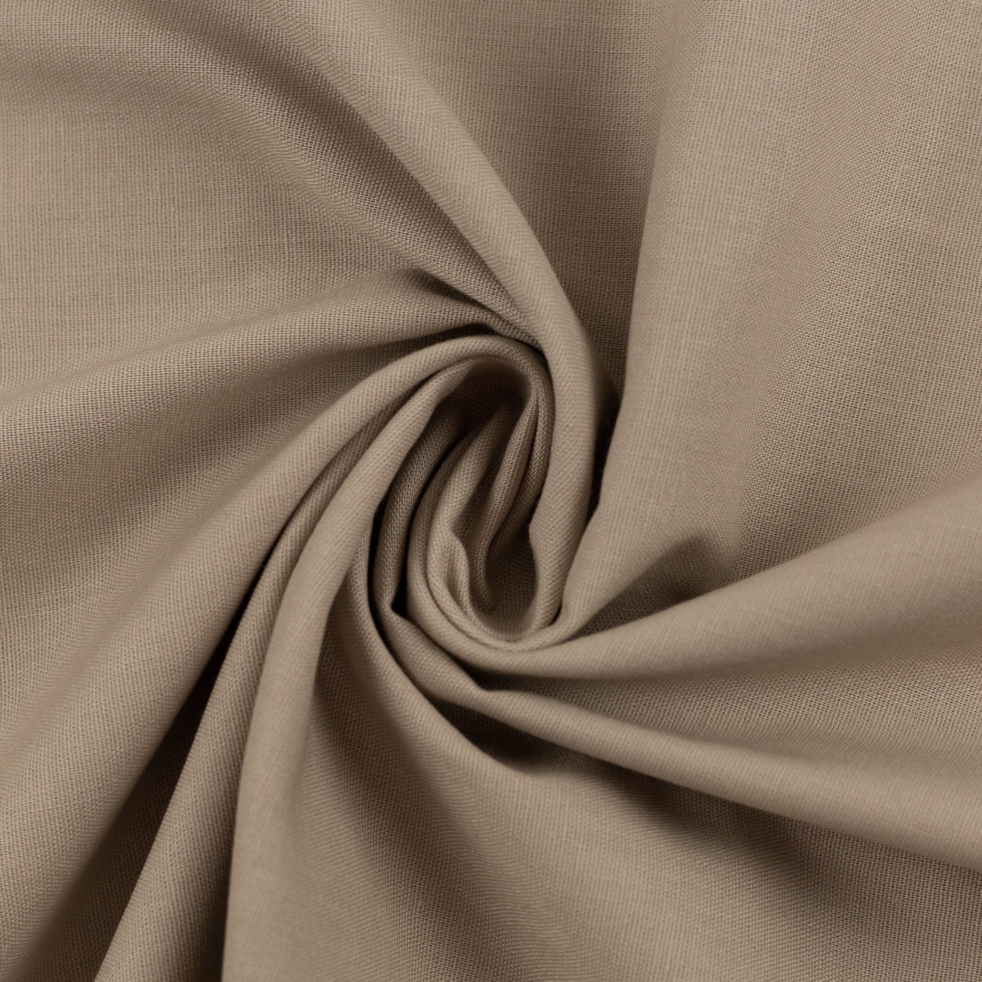 Baumwolle Webware - Dunkelbeige (Meterware ab 0.50m)