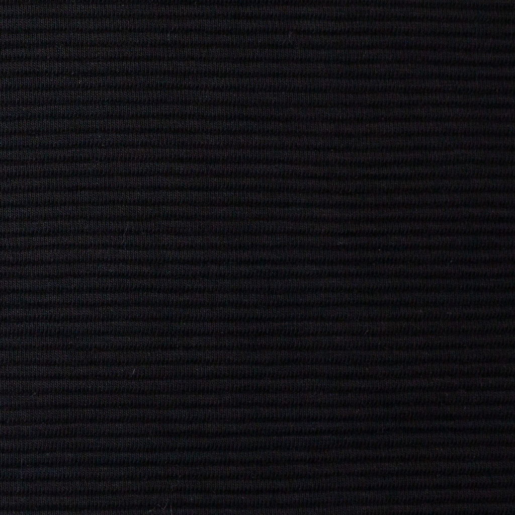 Rippjersey Bergen - Schwarz (Meterware ab 0.50m)