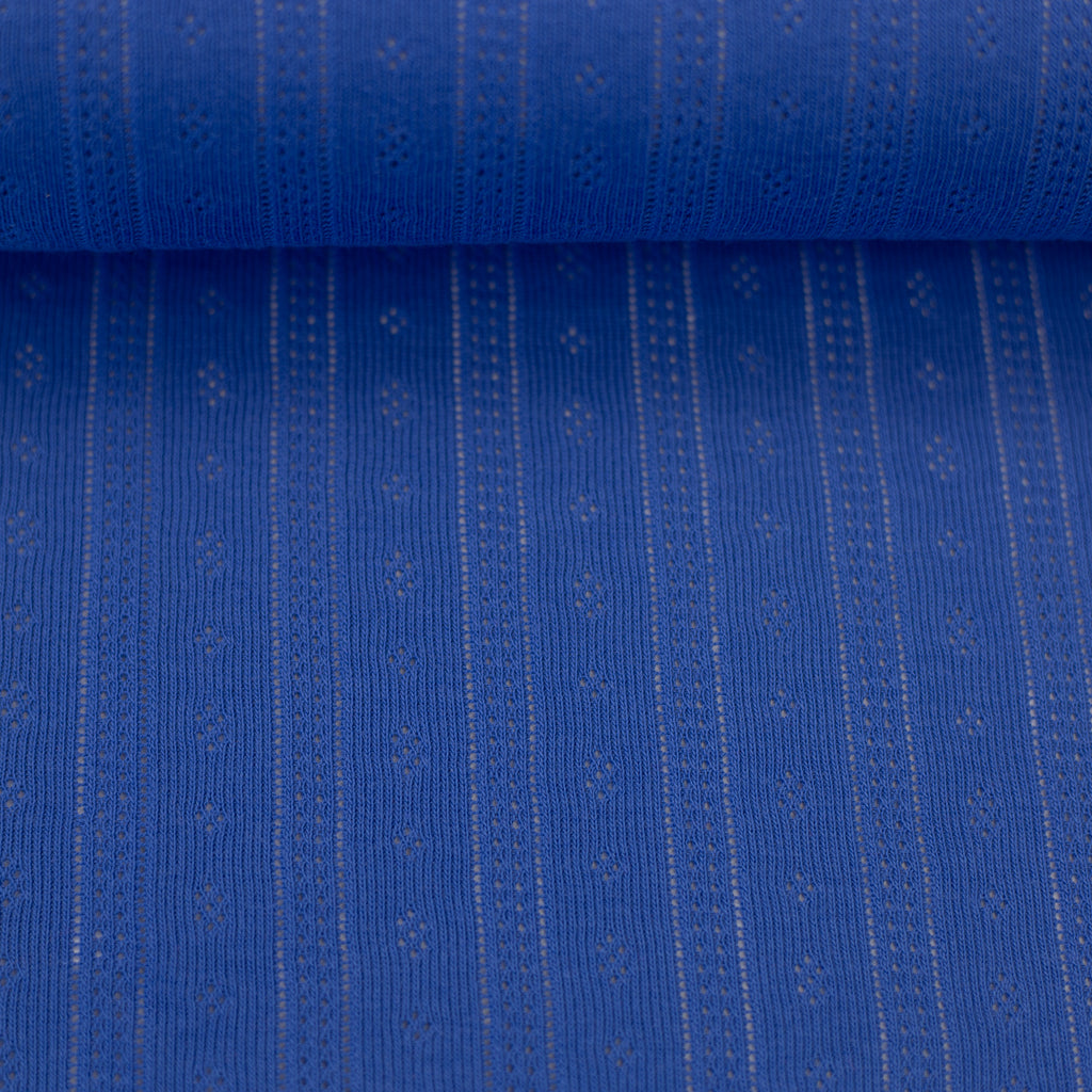Strick Jersey - Tiana - Blau (Meterware ab 0.50m)