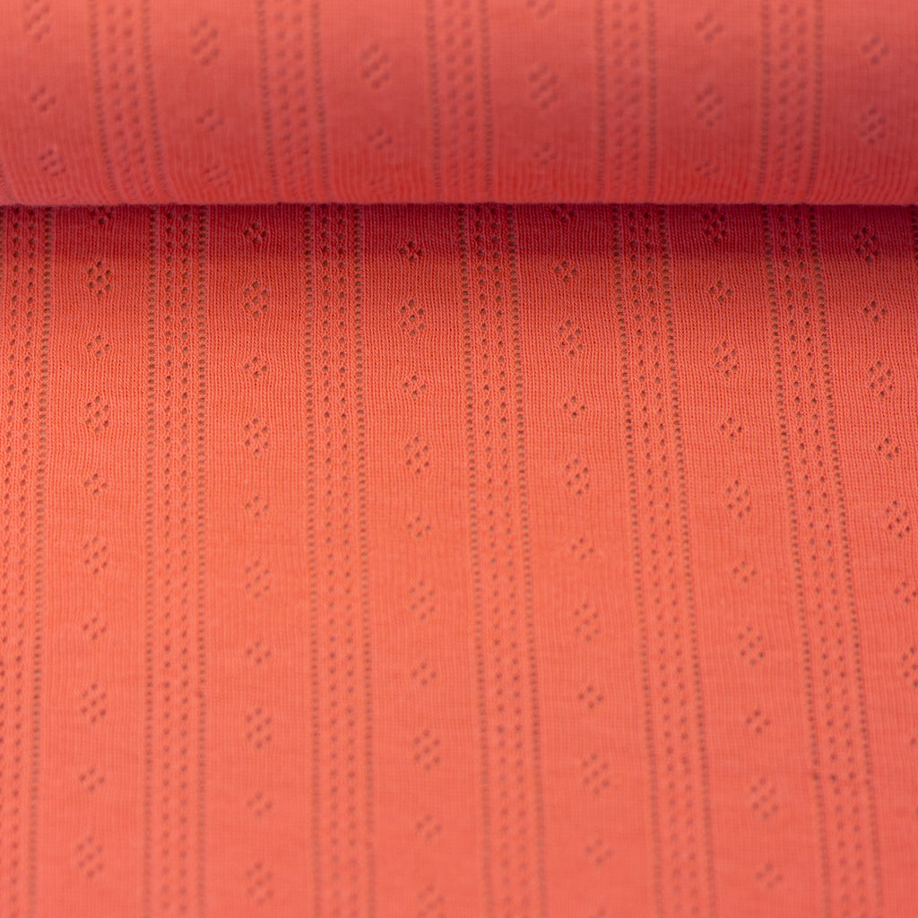 Strick Jersey - Tiana - Apricot (Meterware ab 0.50m)