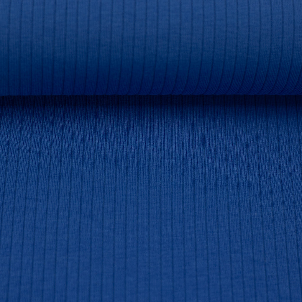 Rippjersey Laar - Blau (Meterware ab 0.50m)