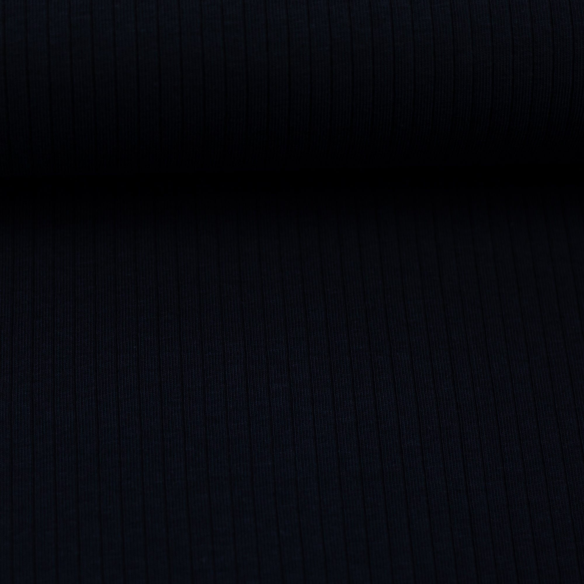 Rippjersey Laar - Schwarz (Meterware ab 0.50m)