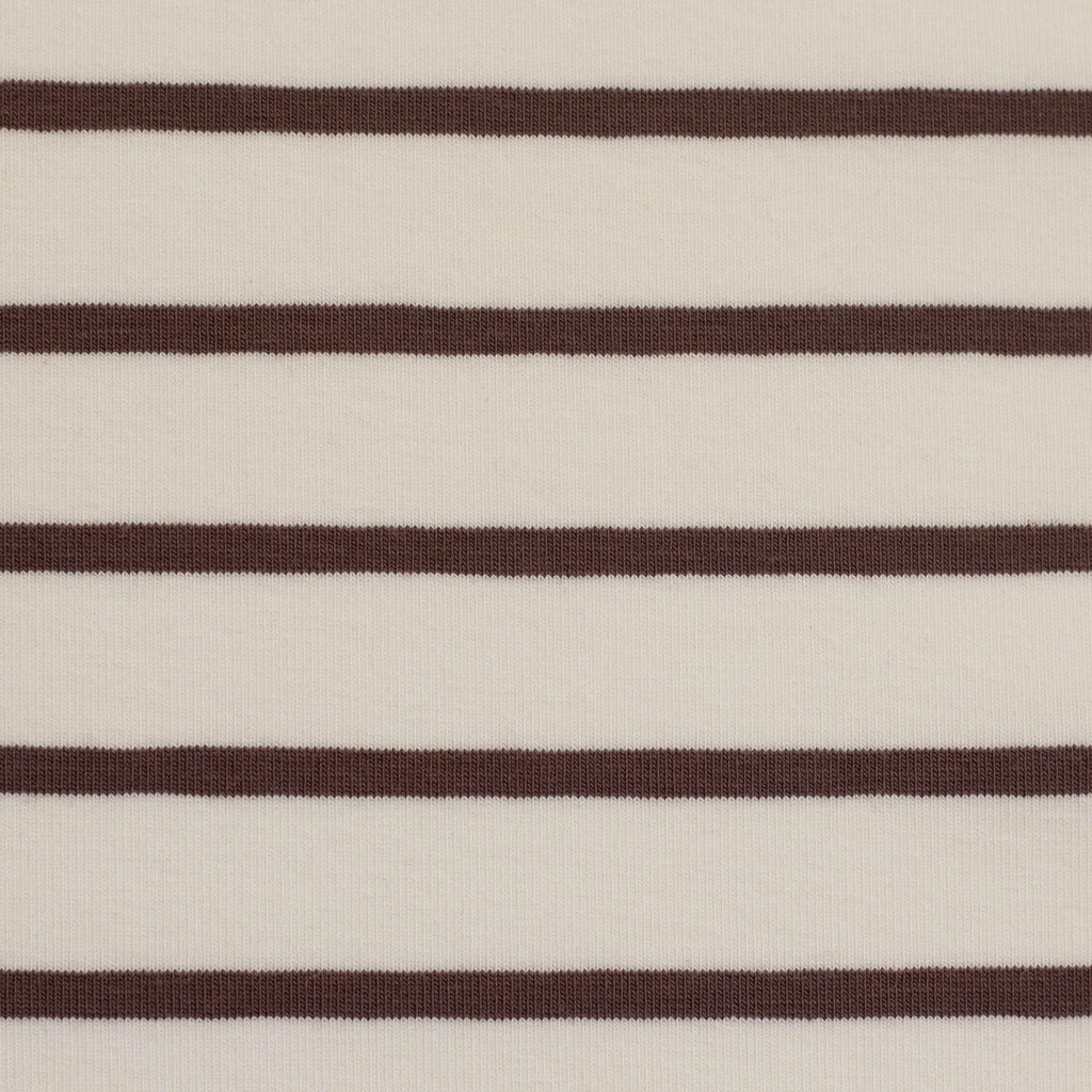 Jersey Stoff - Isa - Streifen - Beige (Meterware ab 0.50m)