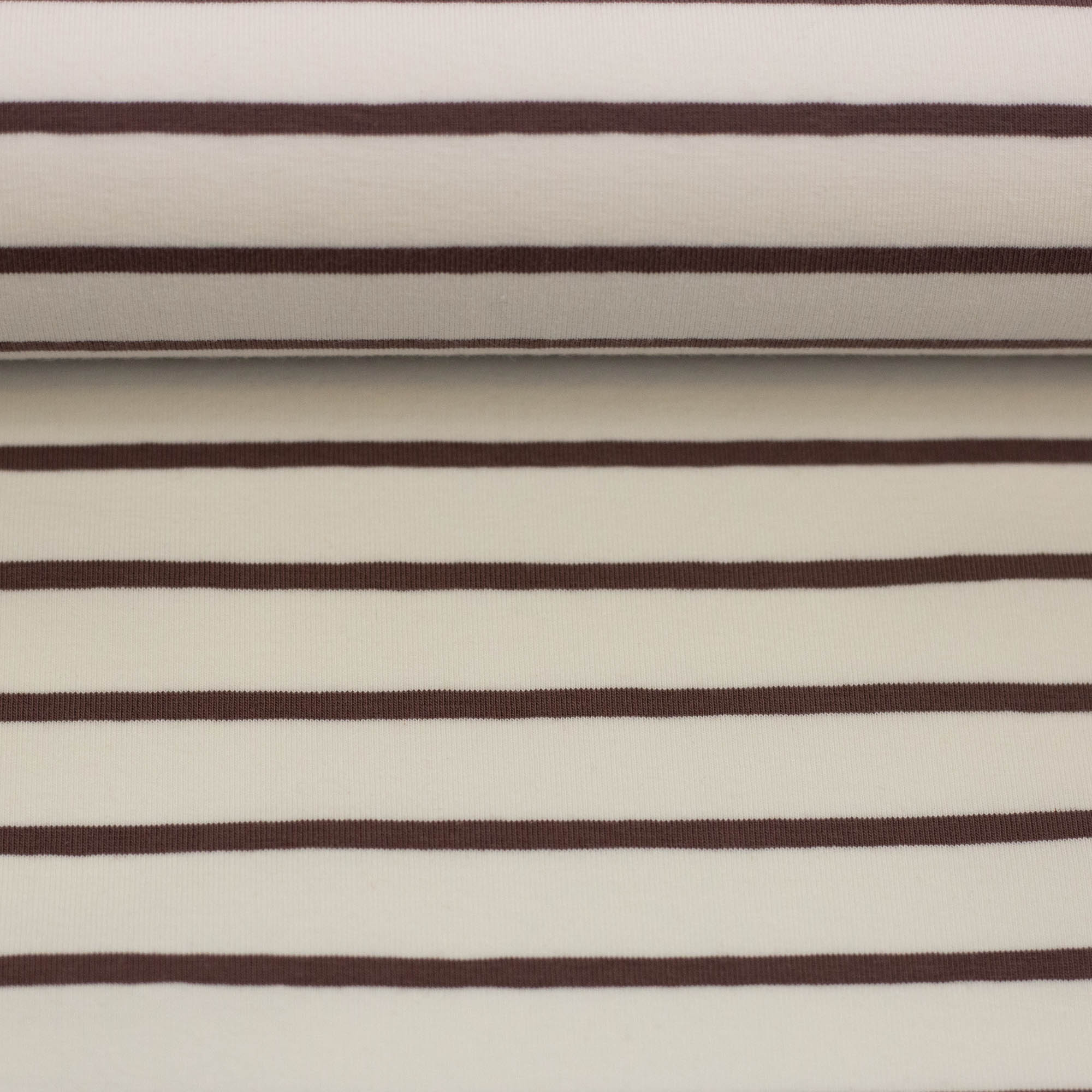 Jersey Stoff - Isa - Streifen - Beige (Meterware ab 0.50m)