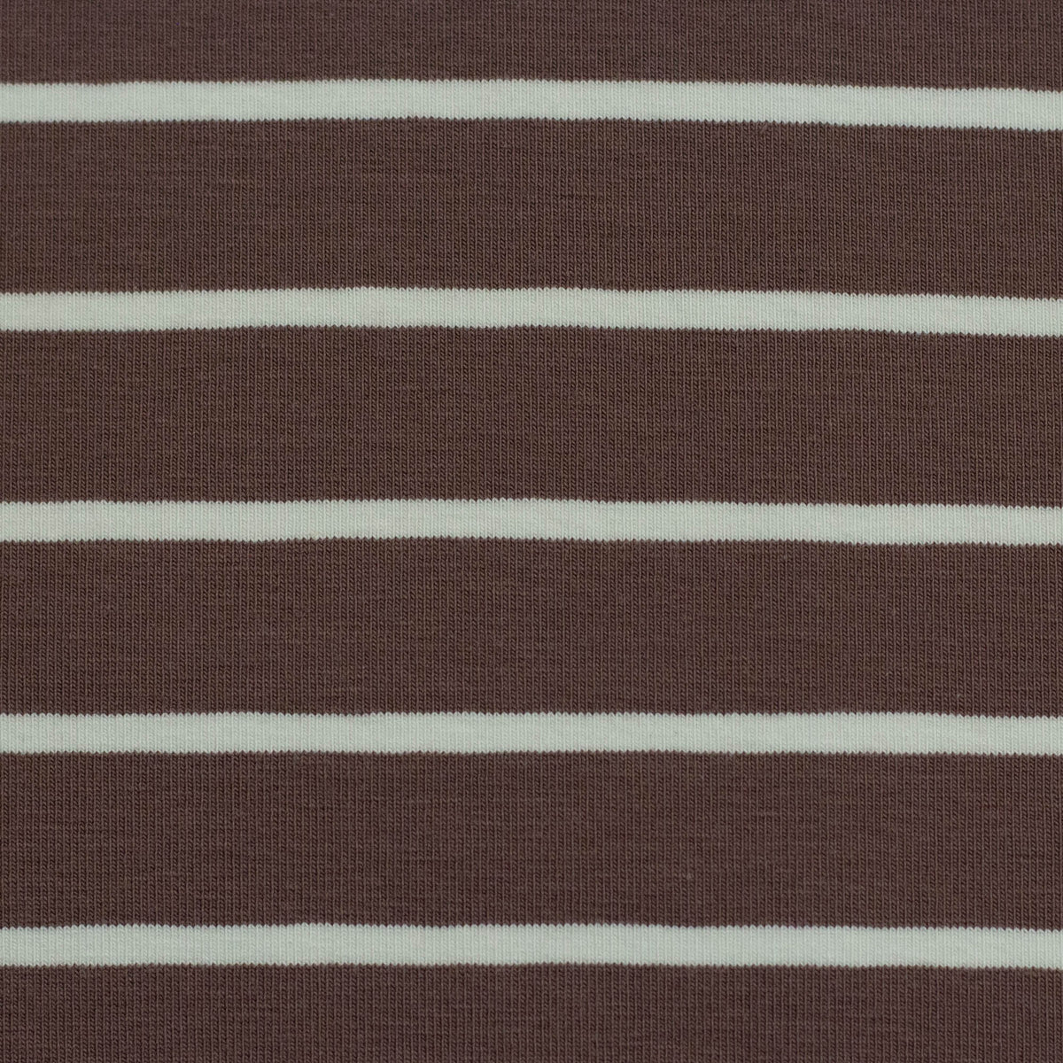Jersey Stoff - Isa - Streifen - Braun (Meterware ab 0.50m)