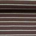 Jersey Stoff - Isa - Streifen - Braun (Meterware ab 0.50m)