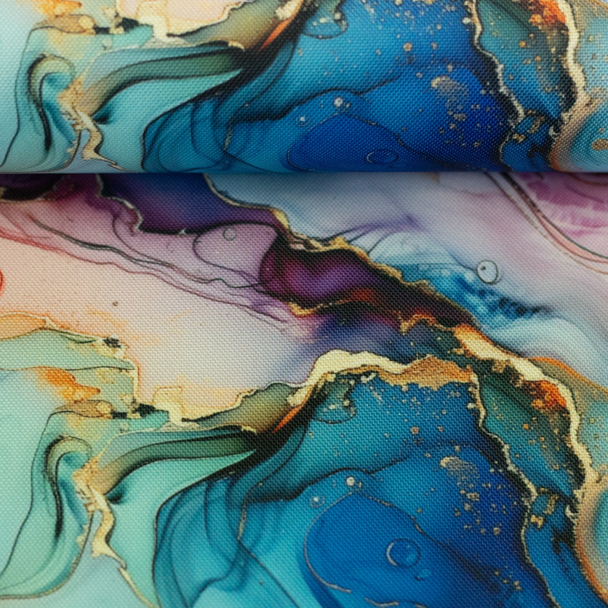 Canvas - Flowing Bloom by Sarah Mariam - Blue (Meterware ab 0.50m)