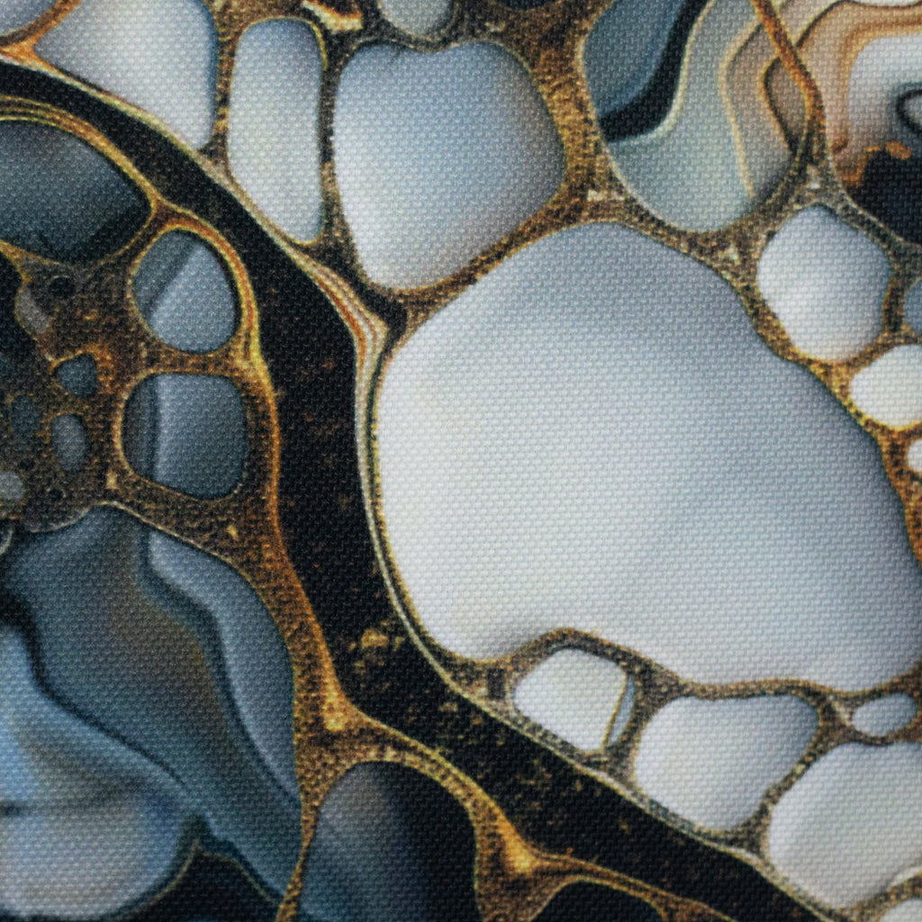 Canvas - Flowing Bloom by Sarah Mariam - Black (Meterware ab 0.50m)