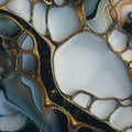 Canvas - Flowing Bloom by Sarah Mariam - Black (Meterware ab 0.50m)