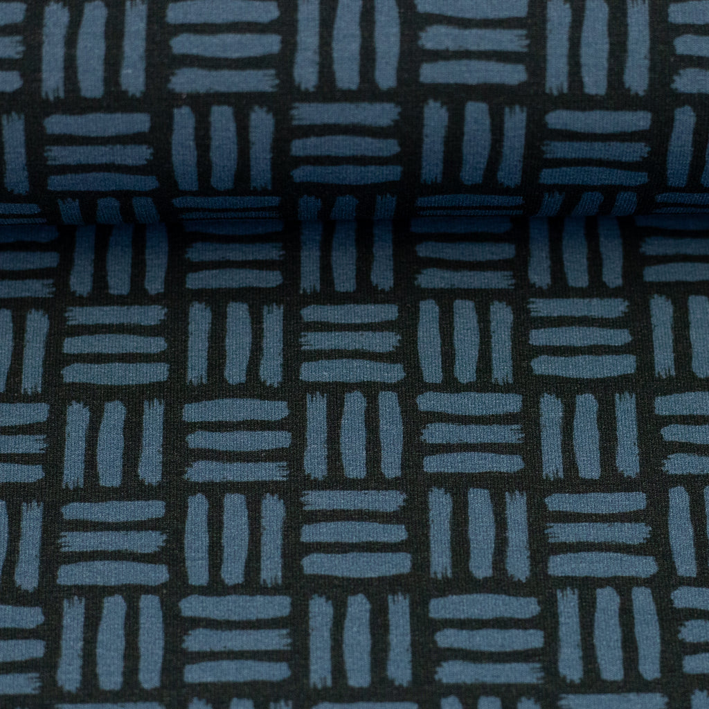 Modal French Terry - Wabi Grid by Bienvenido Colorido (Meterware ab 0.5m)