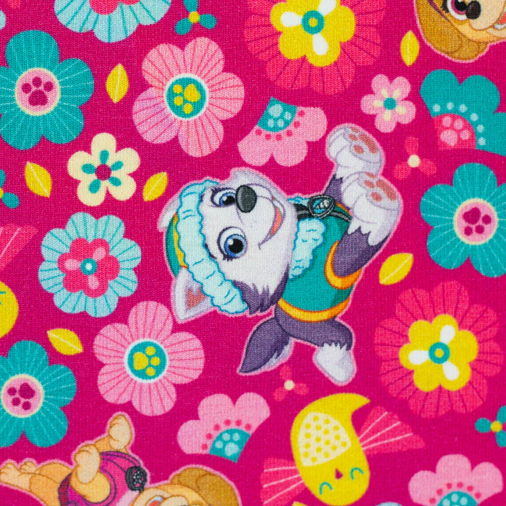 Jersey Stoff - Paw Patrol - Pink (Meterware ab 0.50m)