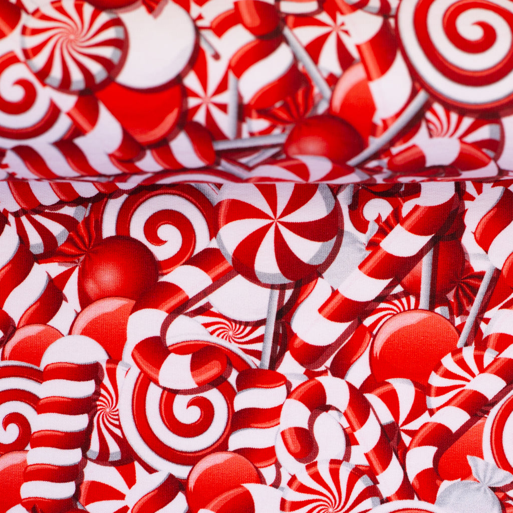 Sweat Stoff - Holly - Candy  (Meterware ab 0.50m)