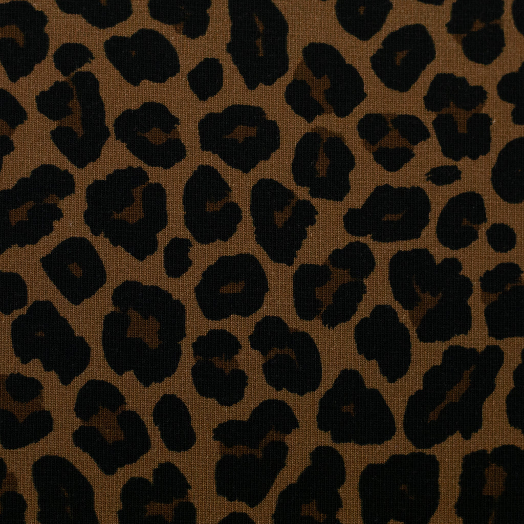 Jersey Stoff - Theo - Leo - Braun (Meterware ab 0.50m)