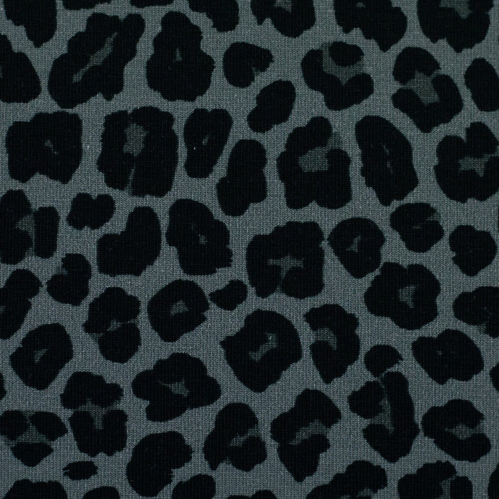 Jersey Stoff - Theo - Leo - Schwarz (Meterware ab 0.50m)