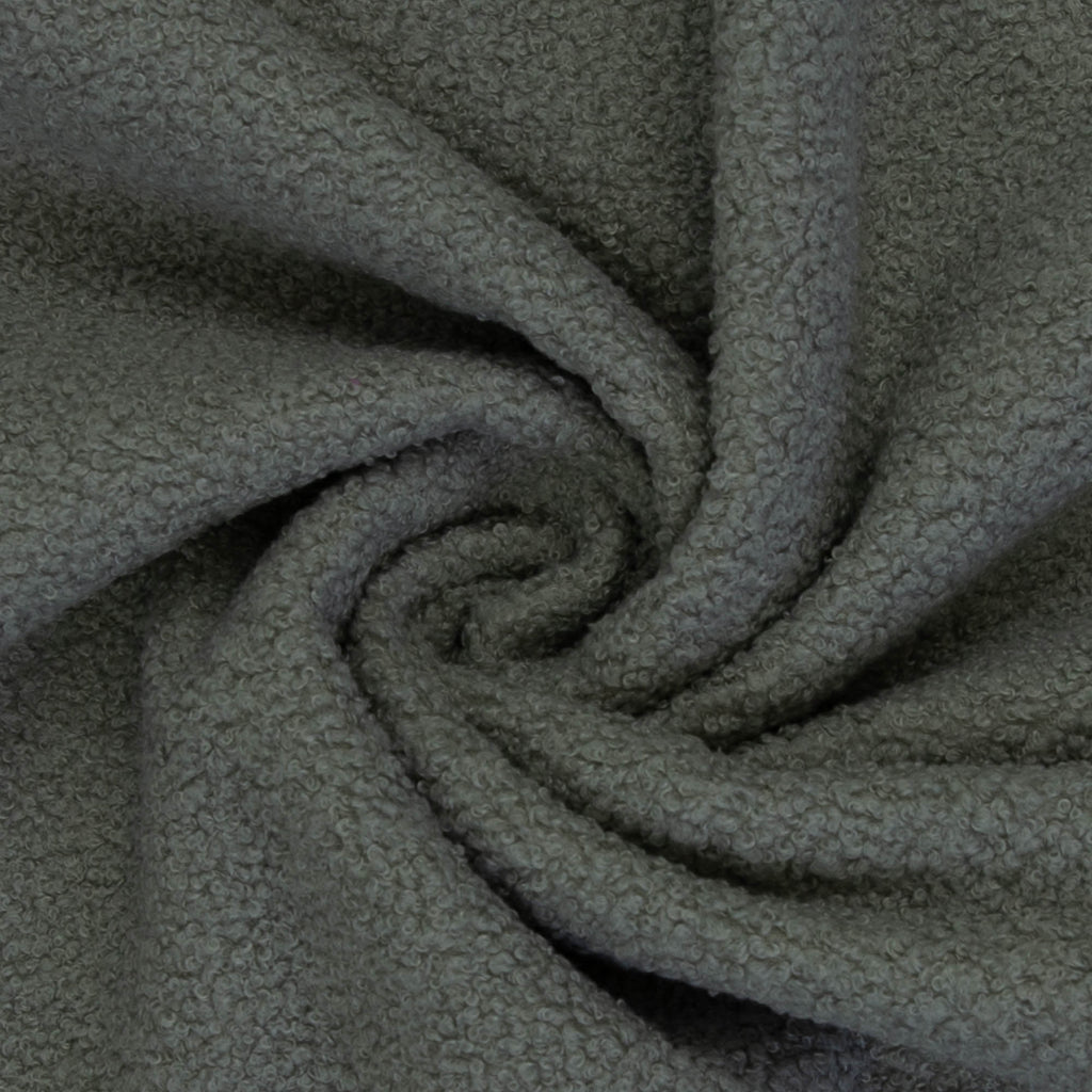 Teddy Boucle Fleece - Dunkelgrau (Meterware ab 0.50m)