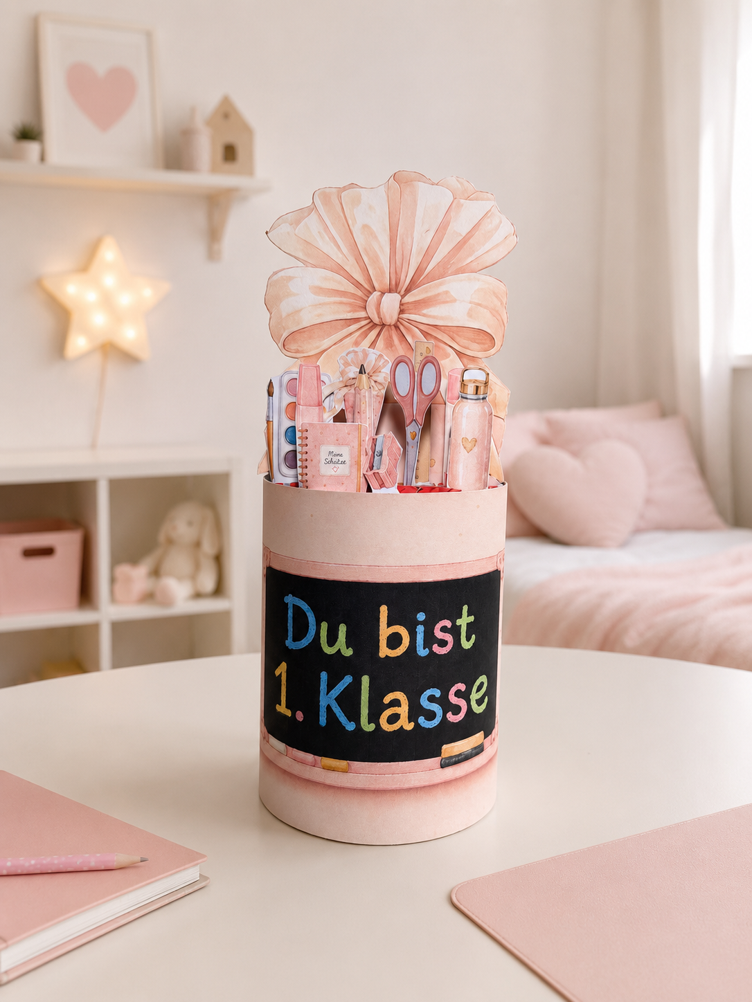 Duplo Einschulung Rosa - Vorlage zum Ausdrucken