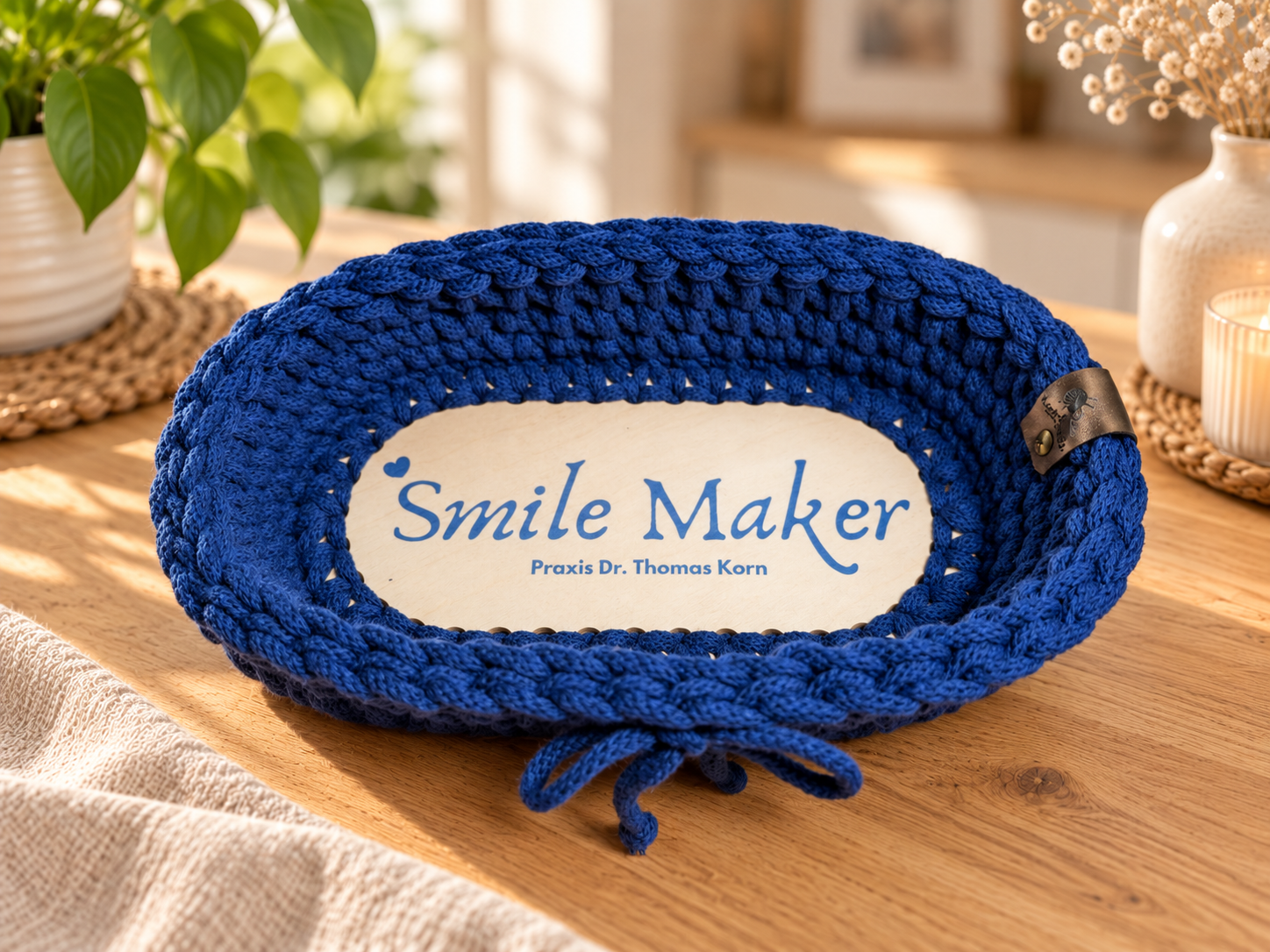 Häkelkorb oval - Personalisiert - 20x10cm