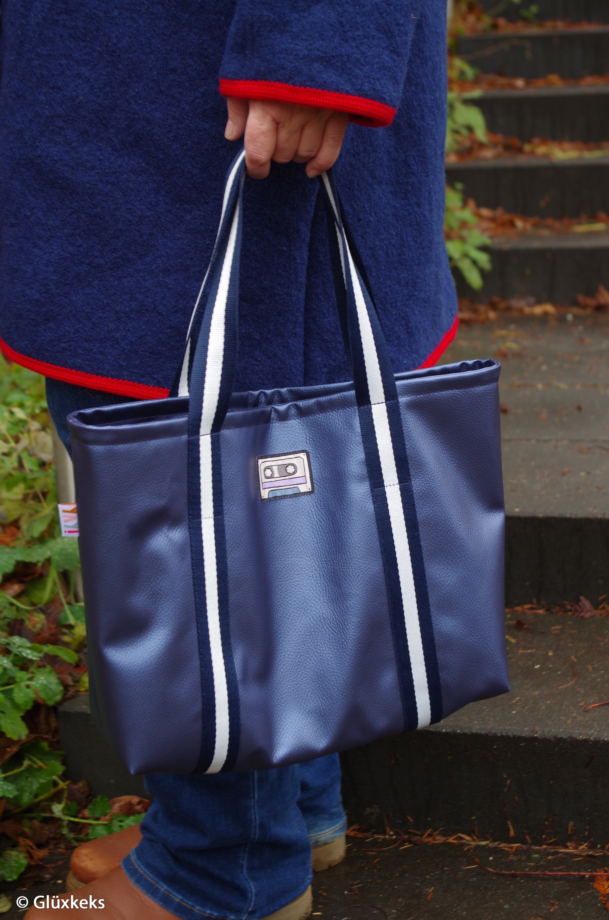 Kunstleder Rex Metallic - Blau (Meterware ab 0.50m)