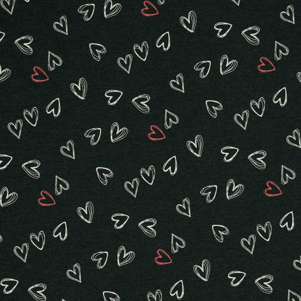 Jersey Stoff - Hearts (Meterware ab 0.50m)