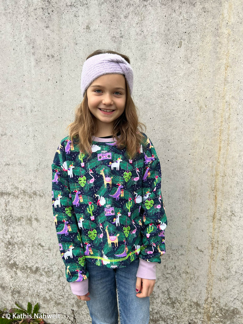 Sweat Stoff - Holly - Retro  (Meterware ab 0.50m)