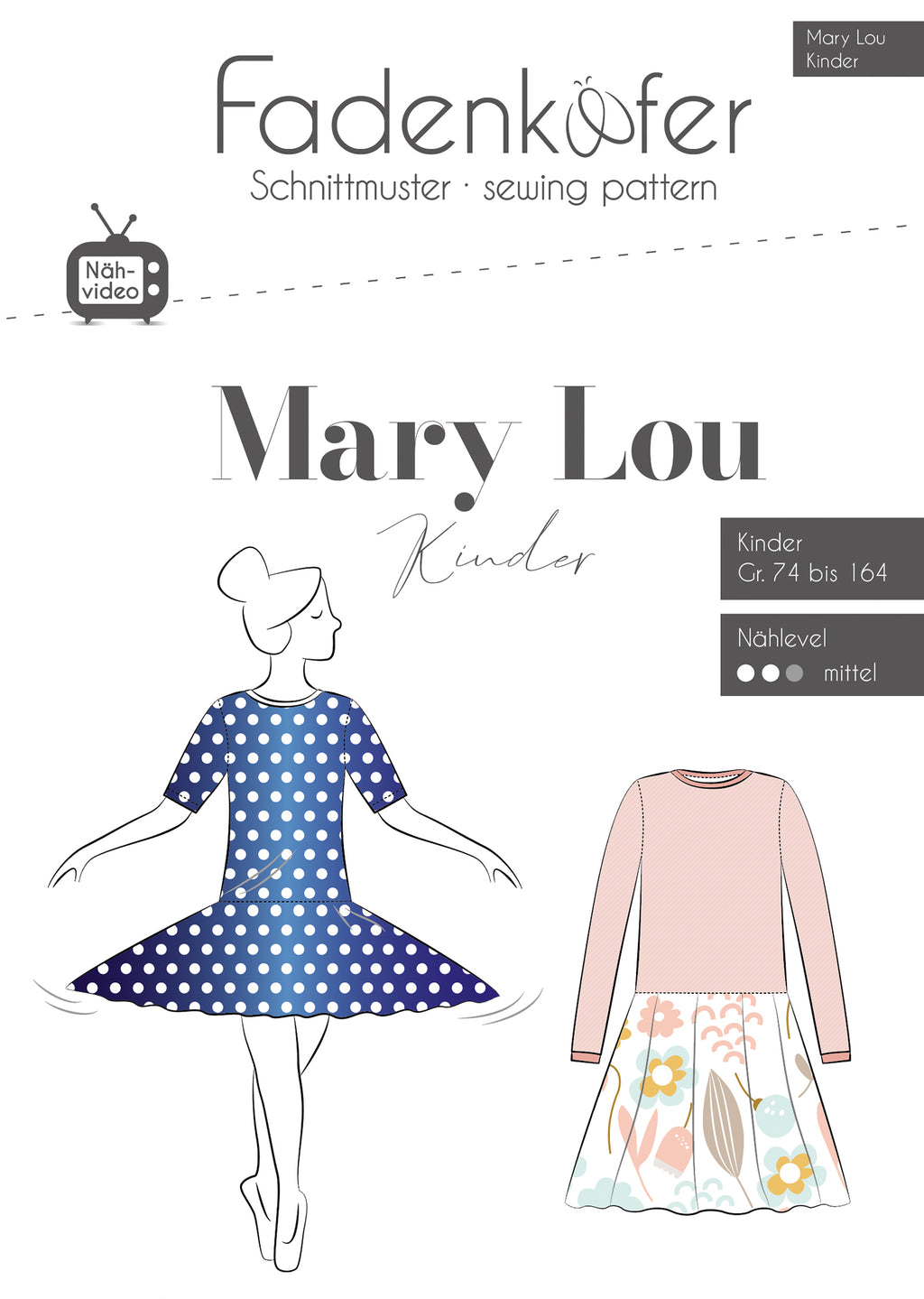 Papierschnittmuster Mary Lou Kinder
