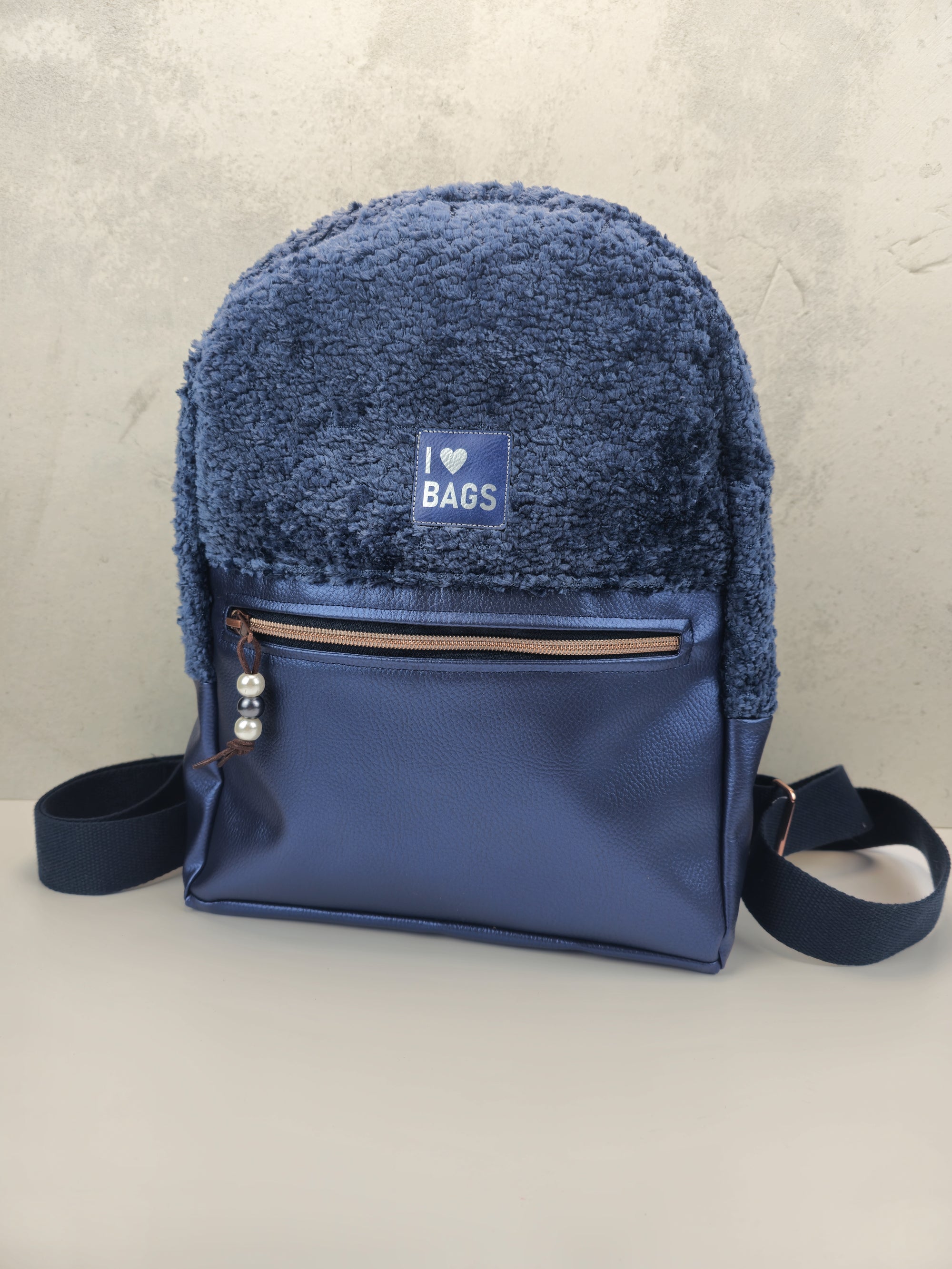 Kunstleder Rex Metallic - Blau (Meterware ab 0.50m)