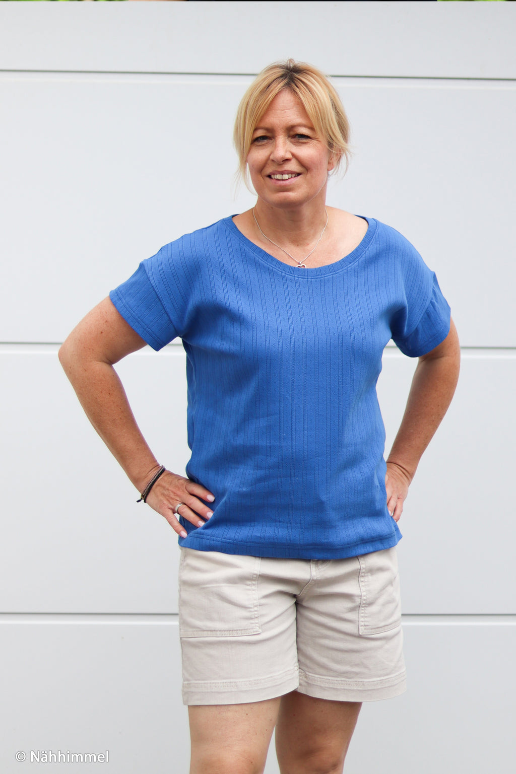 Strick Jersey - Tiana - Blau (Meterware ab 0.50m)