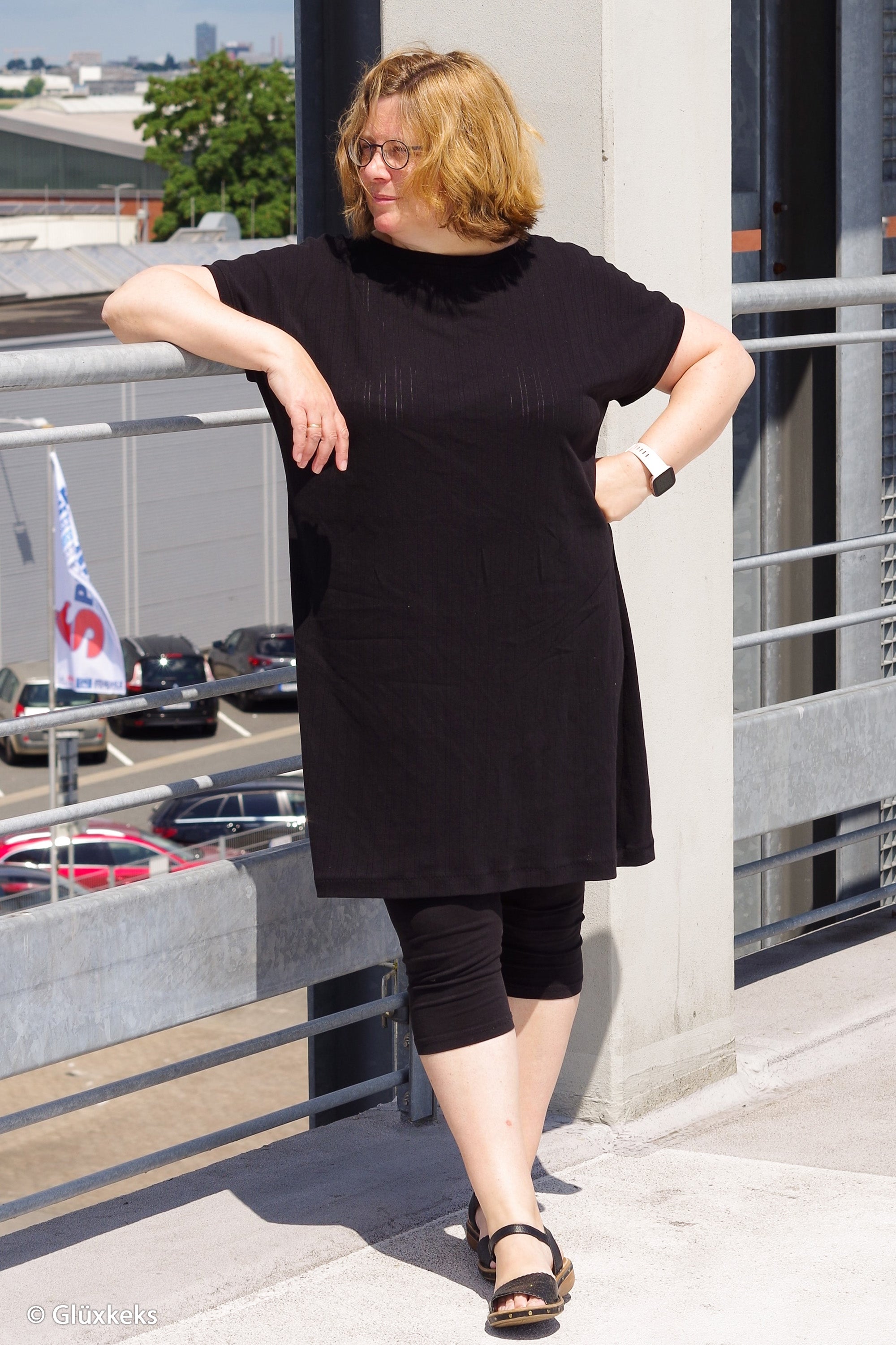 Strick Jersey - Tiana - Schwarz (Meterware ab 0.50m)