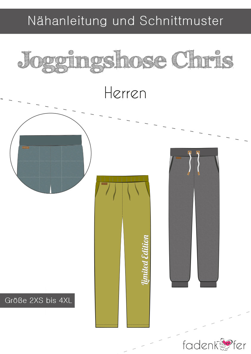 Papierschnittmuster Jogginghose Chris Herren