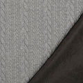 Jaquard Jersey - Zopfmuster - Grau (Meterware ab 0.50m)