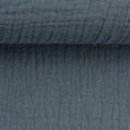 Musselin Uni - Rauchblau (Meterware ab 0.50m)
