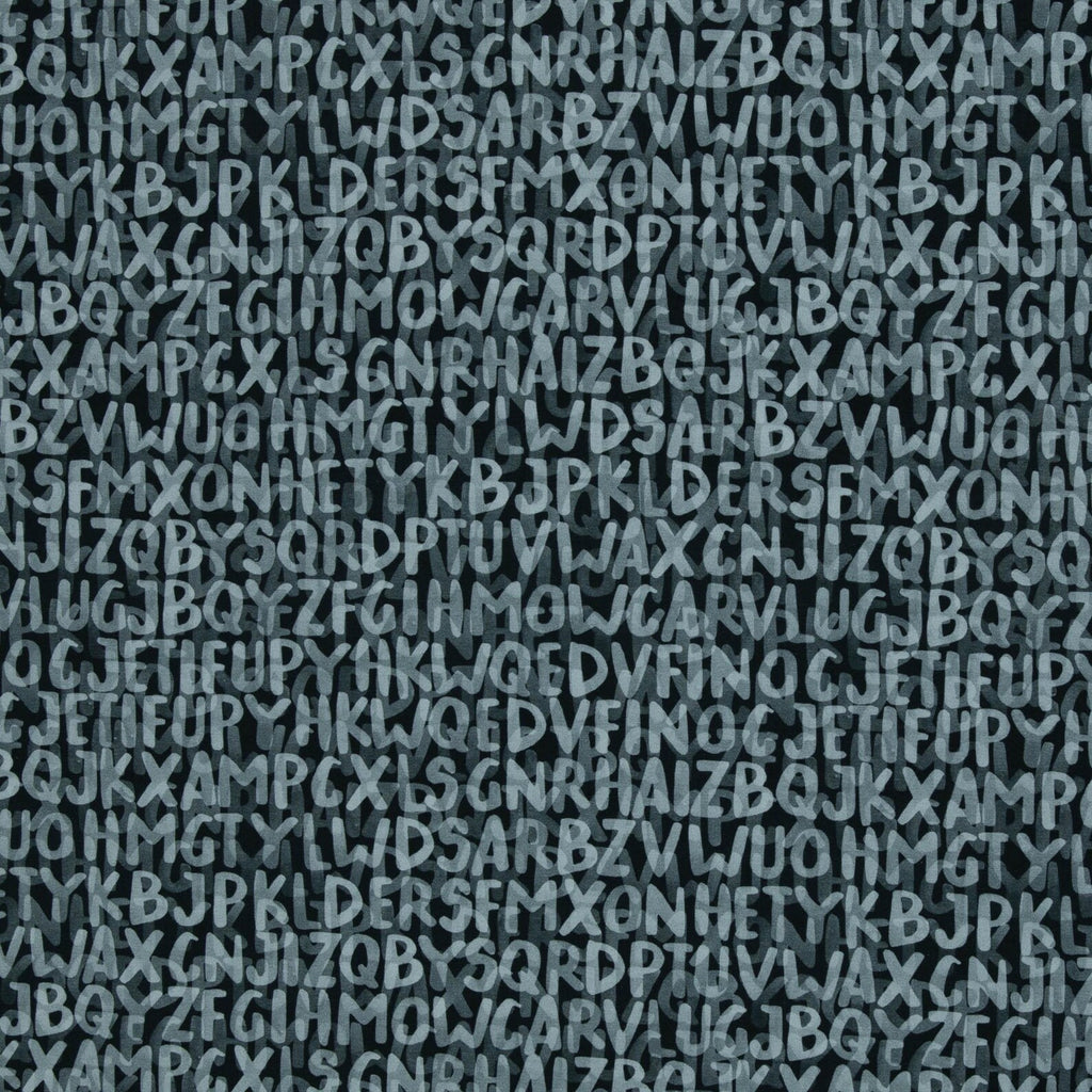 Jersey Stoff - Buchstaben, Alphabet (Elias) (Meterware ab 0.50m)