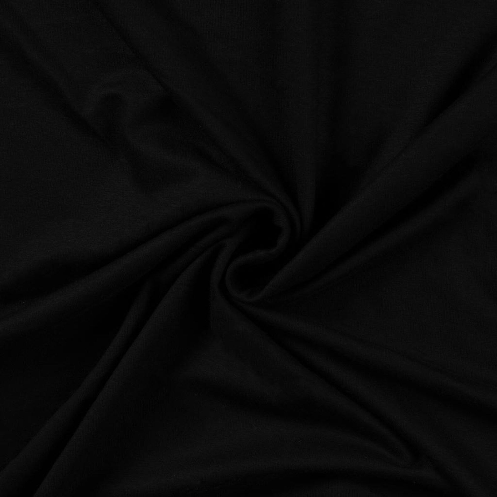 French Terry - Uni Schwarz (Meterware ab 0.5m)