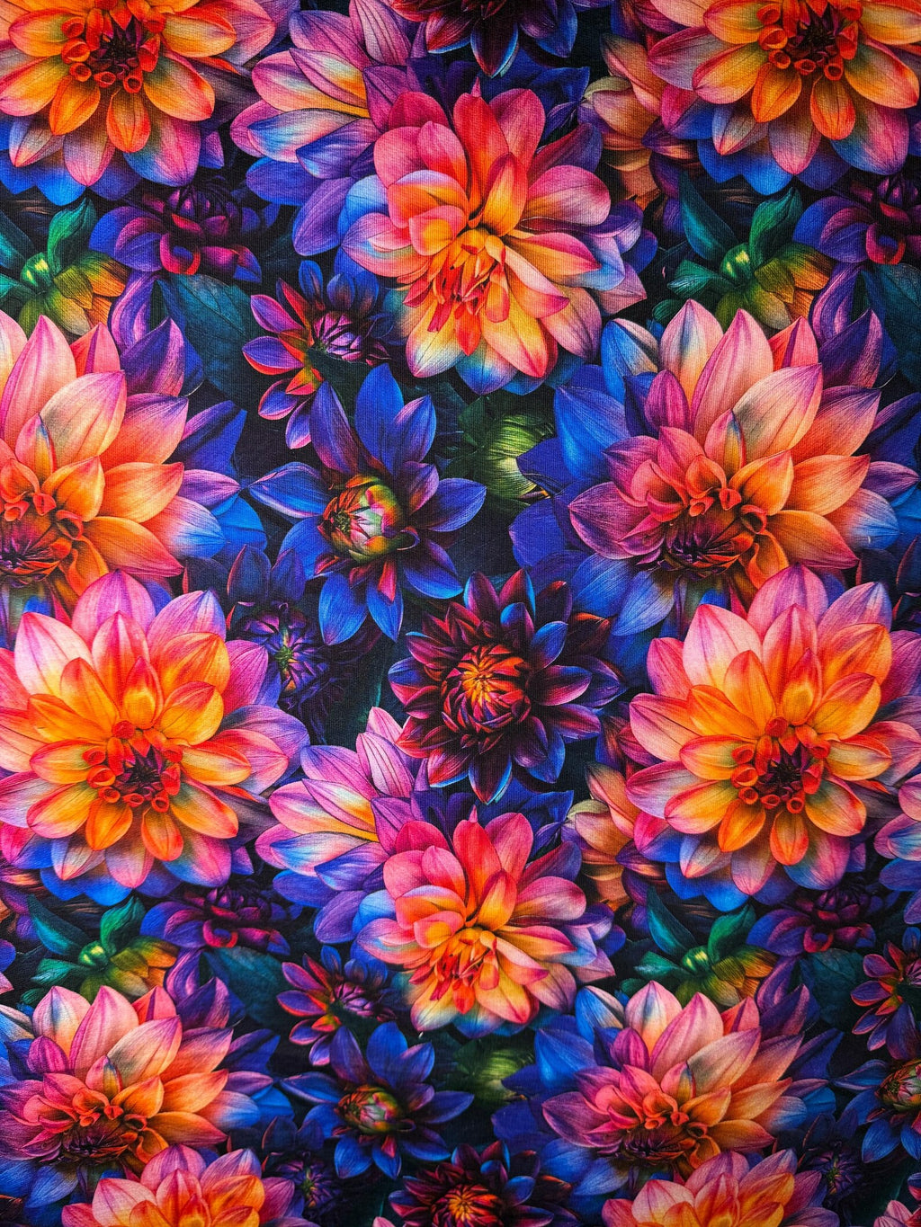 French Terry - Flower Power (Meterware ab 0.5m)