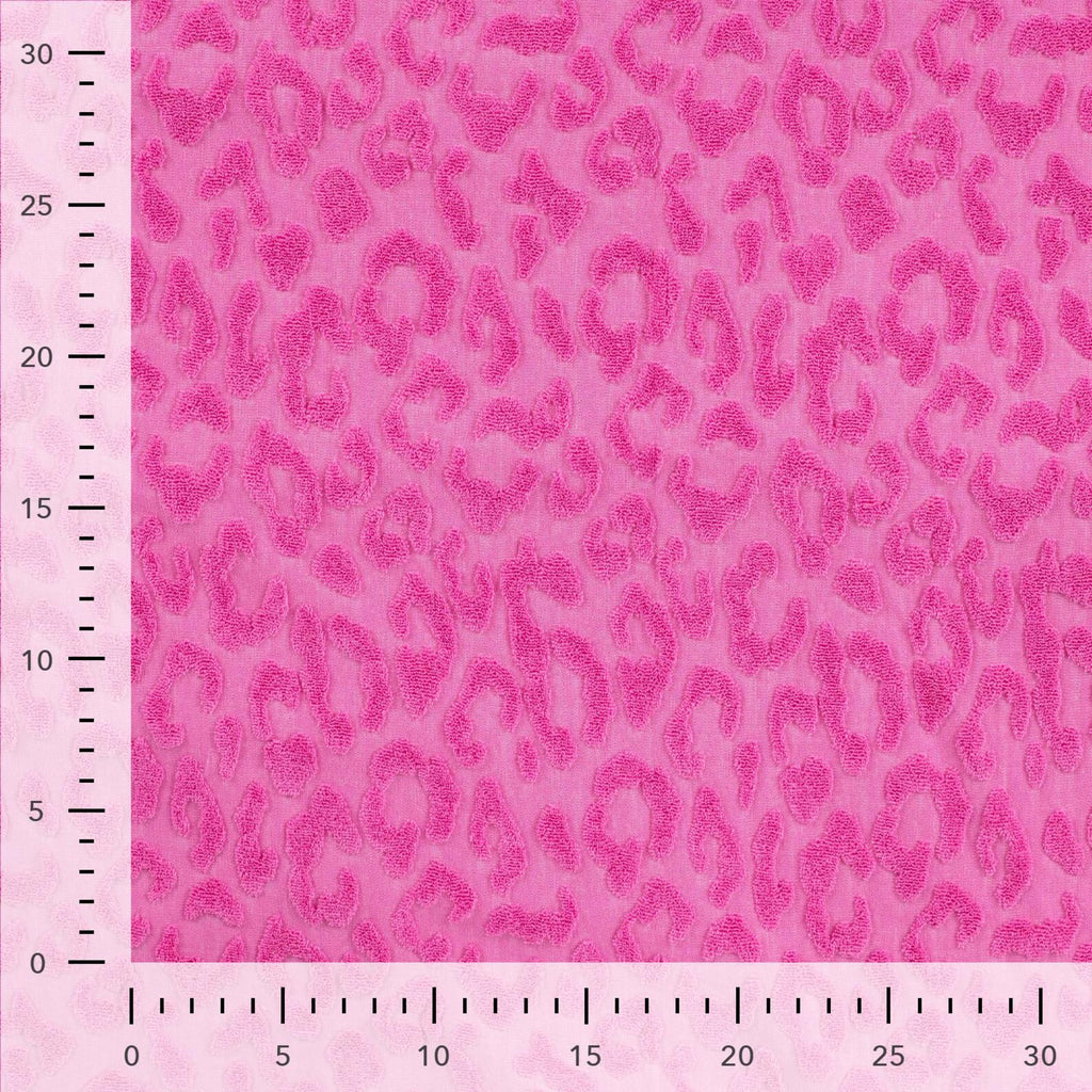 Jaquard Leo - Frotteemuster - Pink (Meterware ab 0.50m)