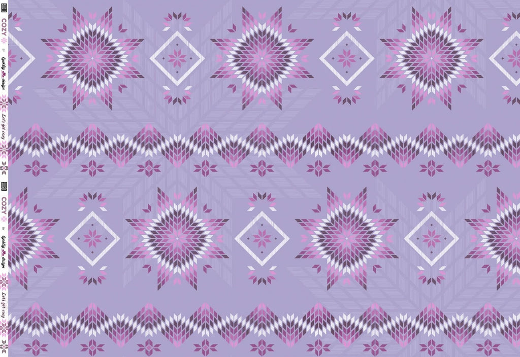 Jersey Stoff - Cozy Embroideries by lycklig design - Pink (Meterware ab 0.50m)