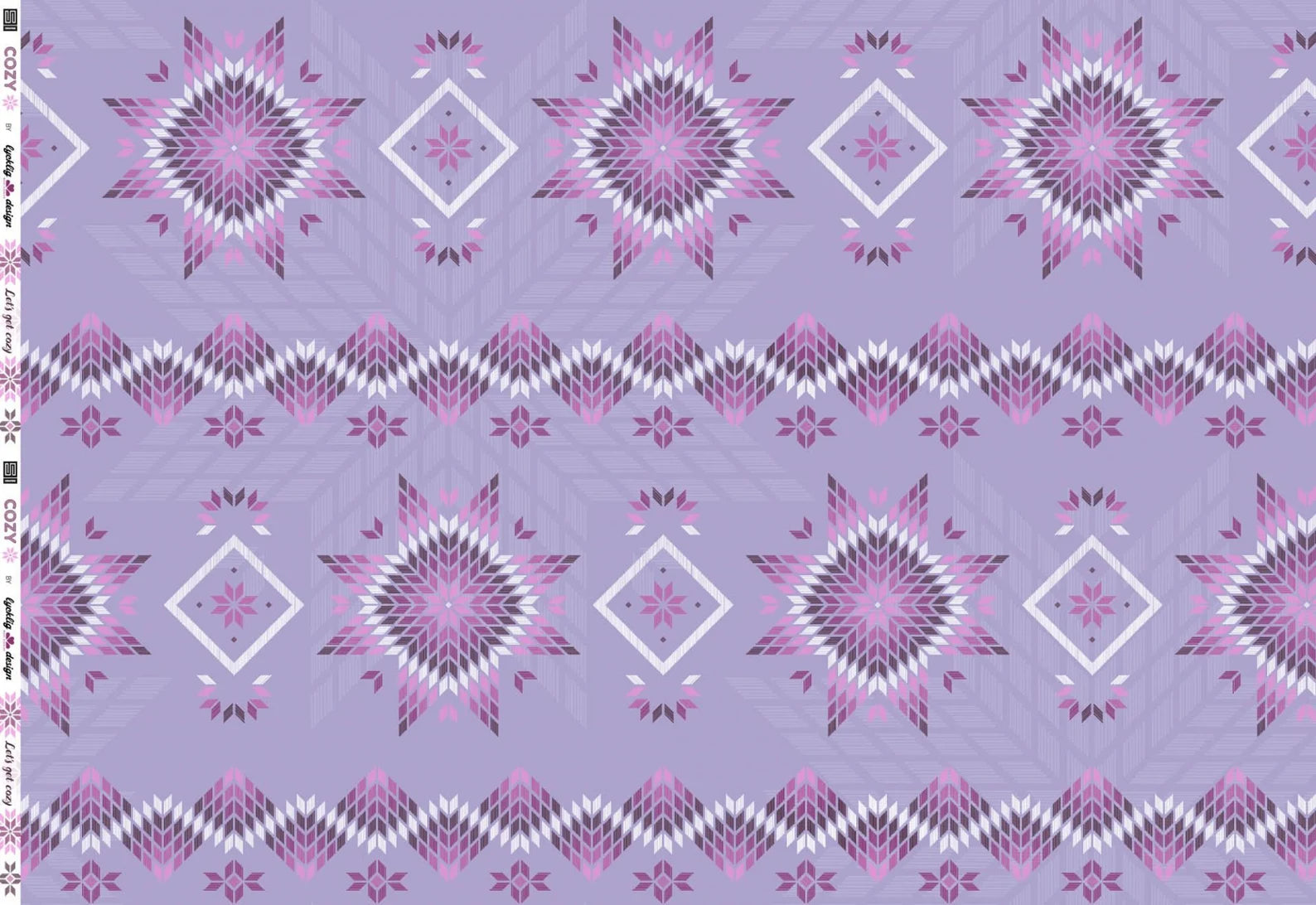 Jersey Stoff - Cozy Embroideries by lycklig design - Pink (Meterware ab 0.50m)