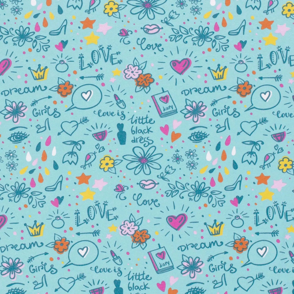 Jersey Stoff - Girly (Meterware ab 0.50m)