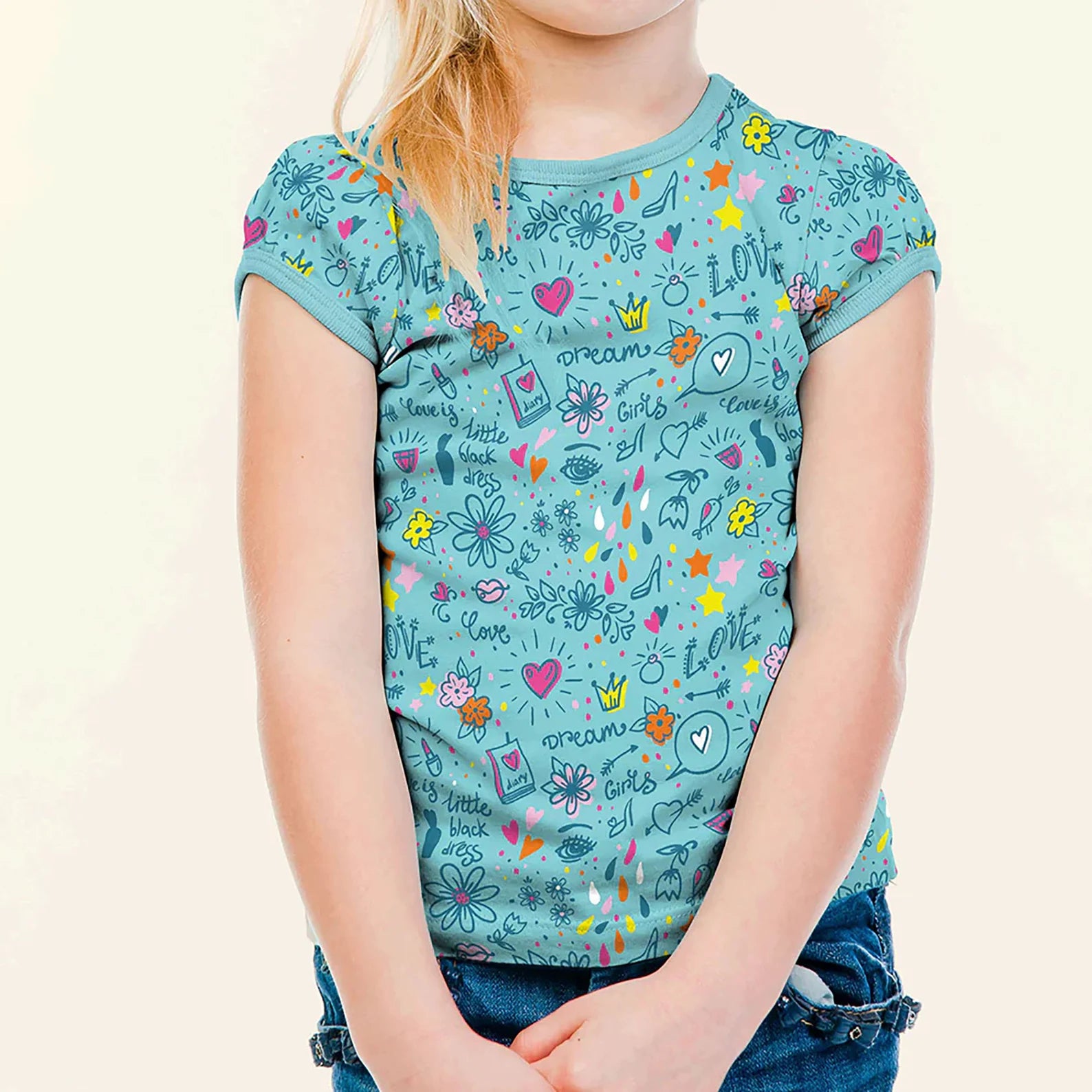 Jersey Stoff - Girly (Meterware ab 0.50m)