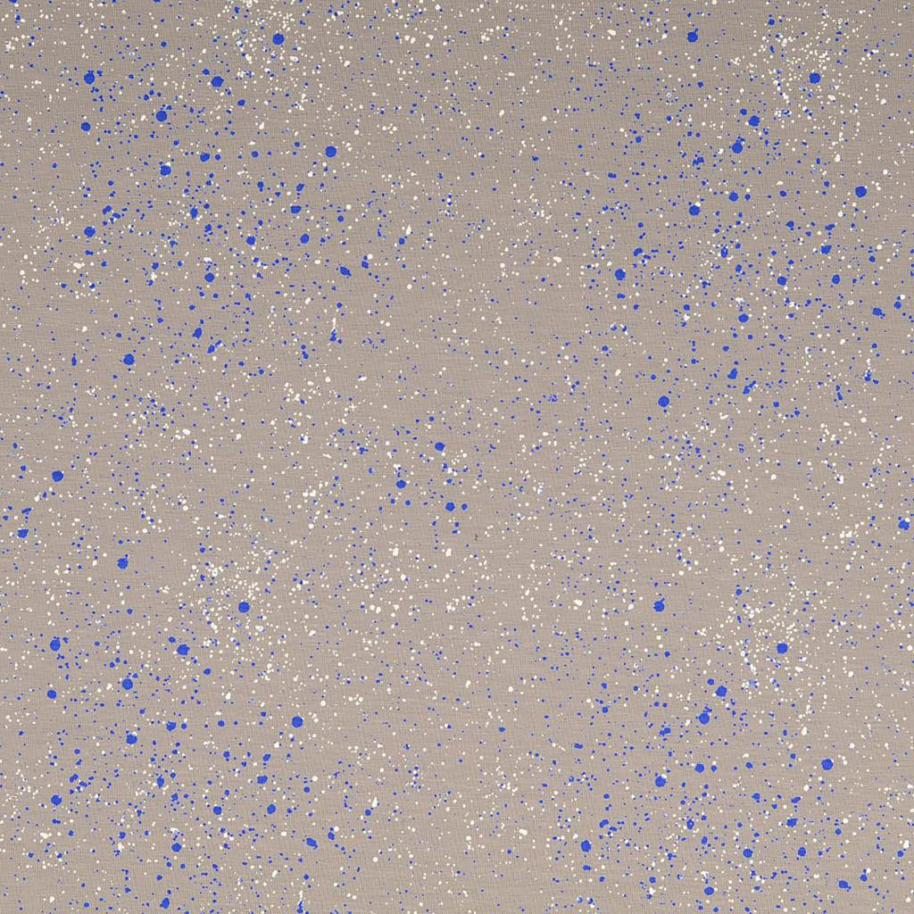 Jersey Stoff - Kleckse blau/grau (Meterware ab 0.50m)
