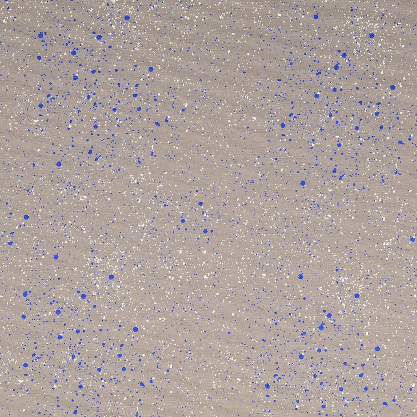 Jersey Stoff - Kleckse blau/grau (Meterware ab 0.50m)