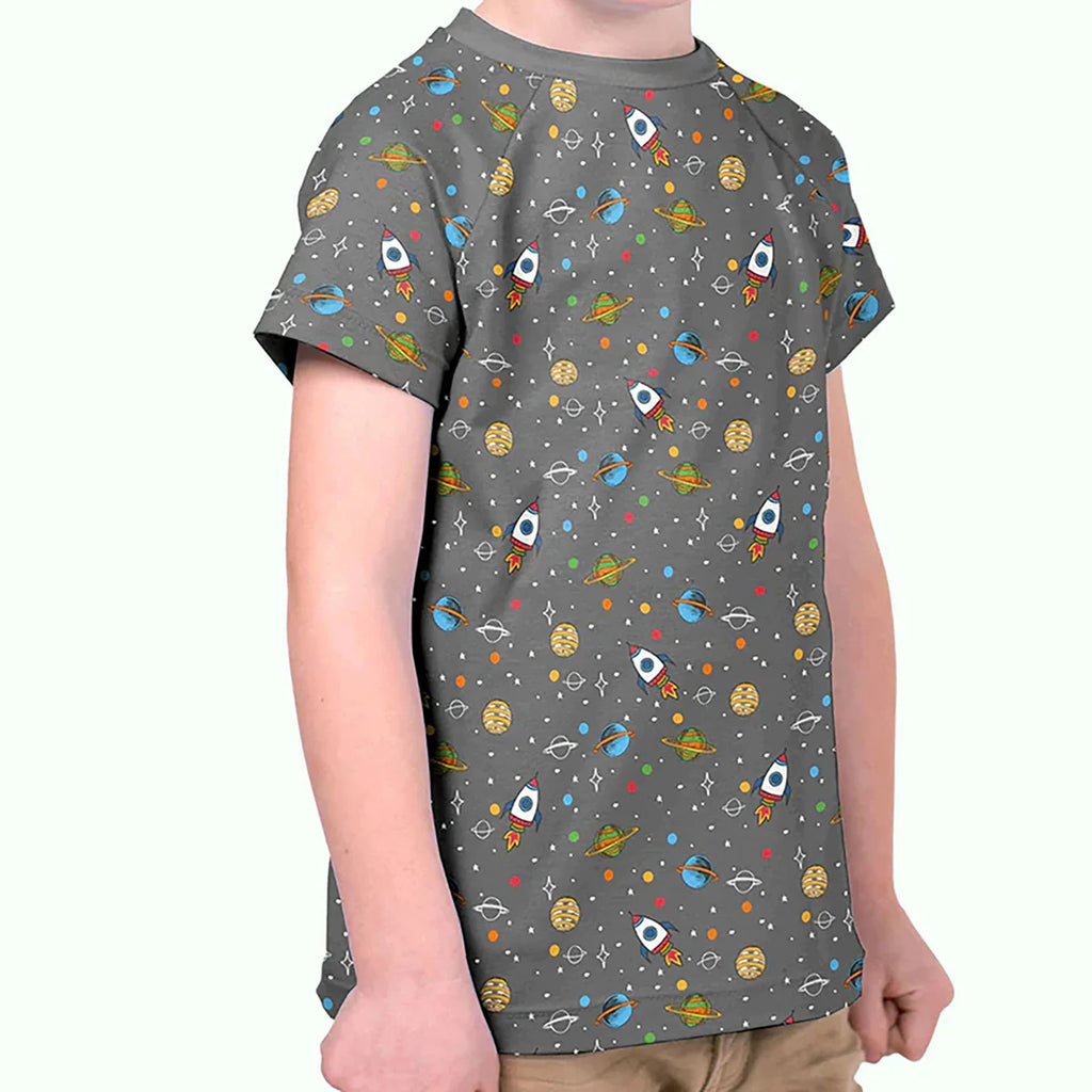 Jersey Stoff - Raketen (Meterware ab 0.50m)