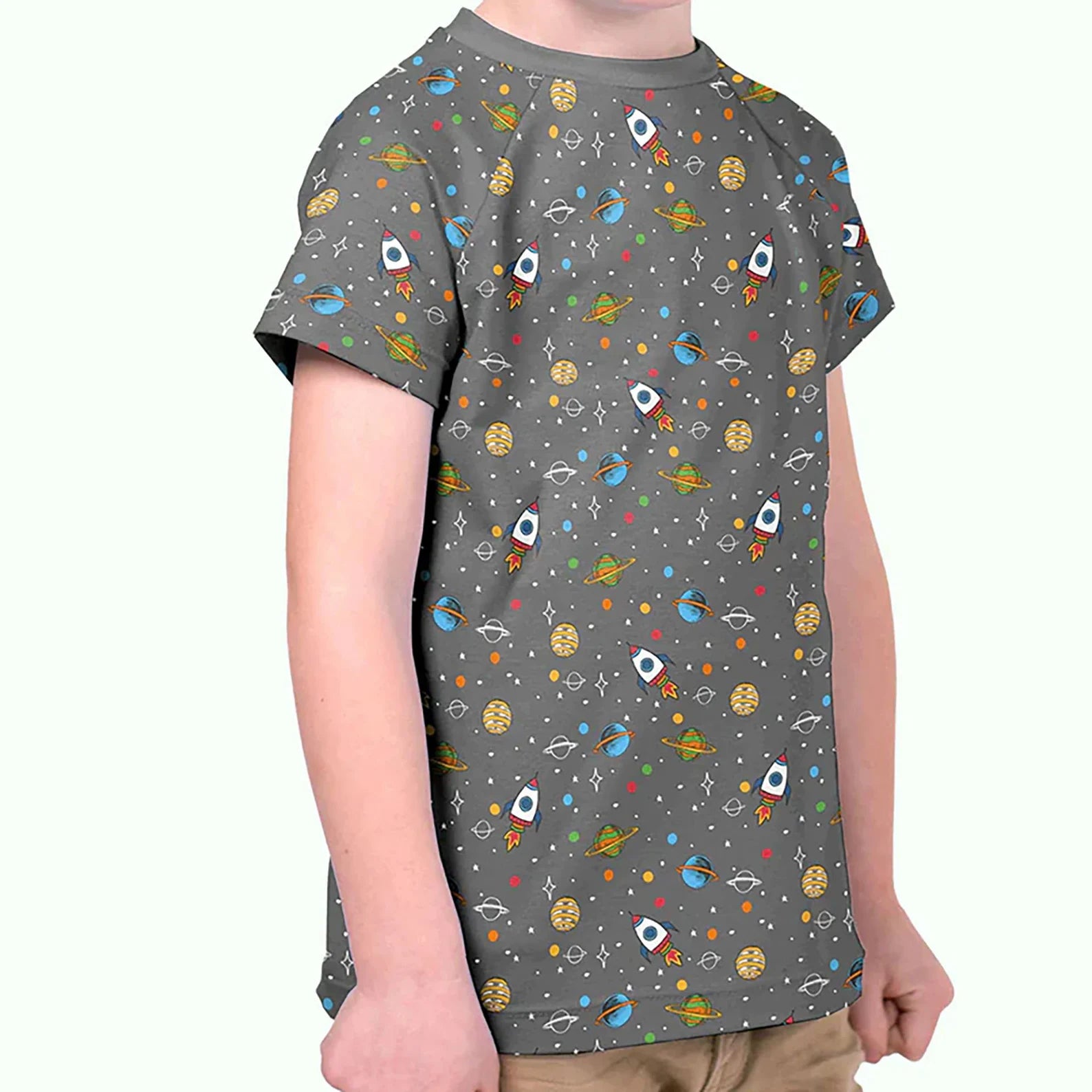 Jersey Stoff - Raketen (Meterware ab 0.50m)