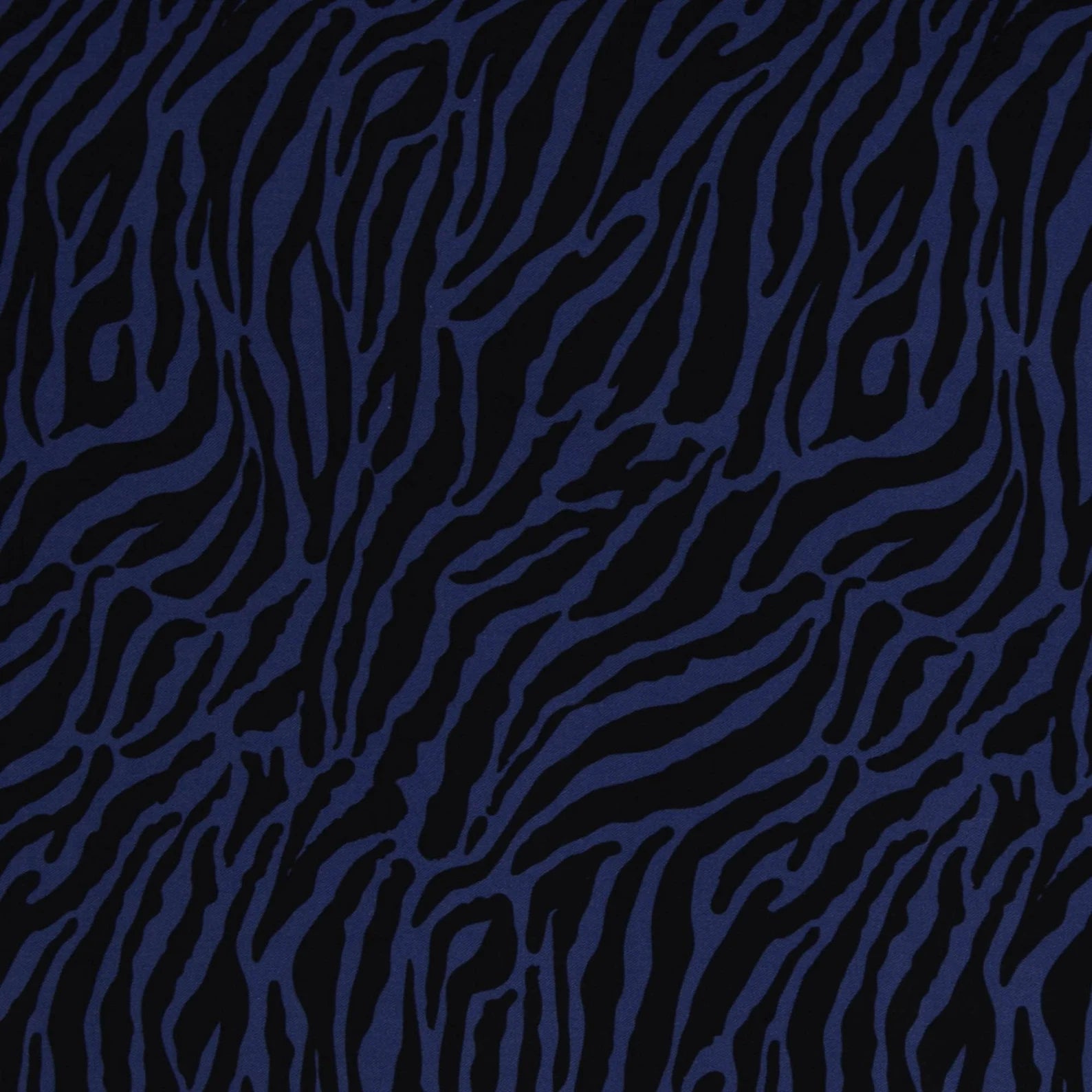 Viskose Stoff - Zebra Print Blau (Meterware ab 0.50m)