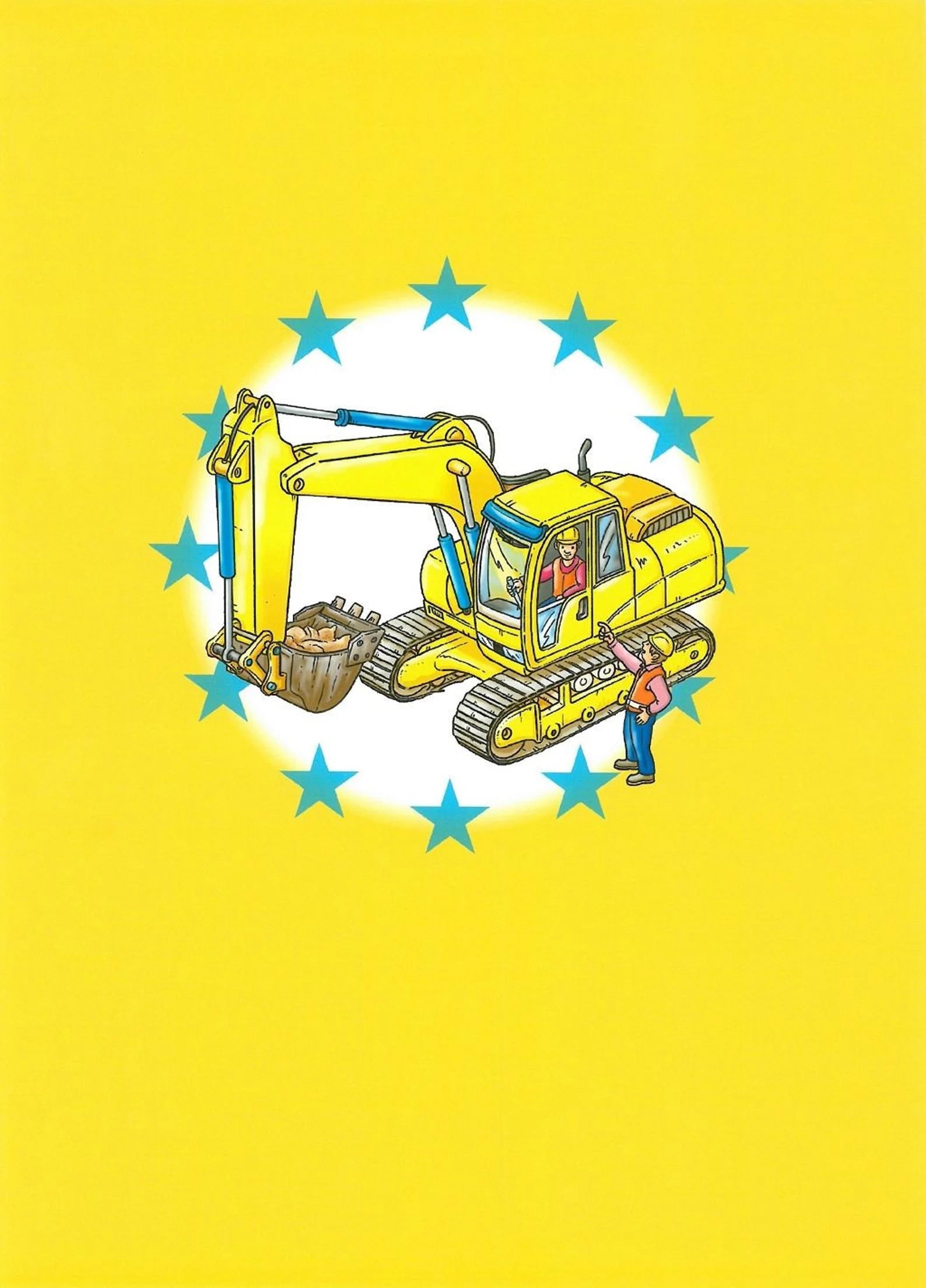 Panel Baumwolljersey - Baustelle