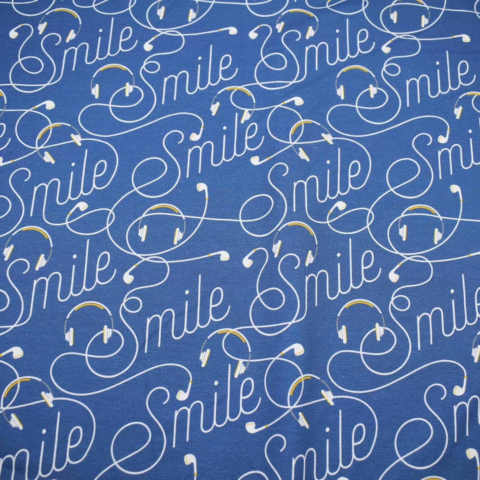 French Terry Stoff - Smile (Meterware ab 0.50m)