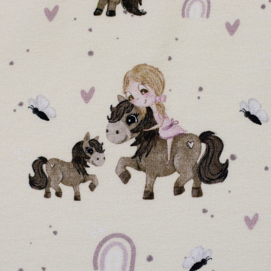 Jersey Stoff - I love Ponys (Meterware ab 0.50m