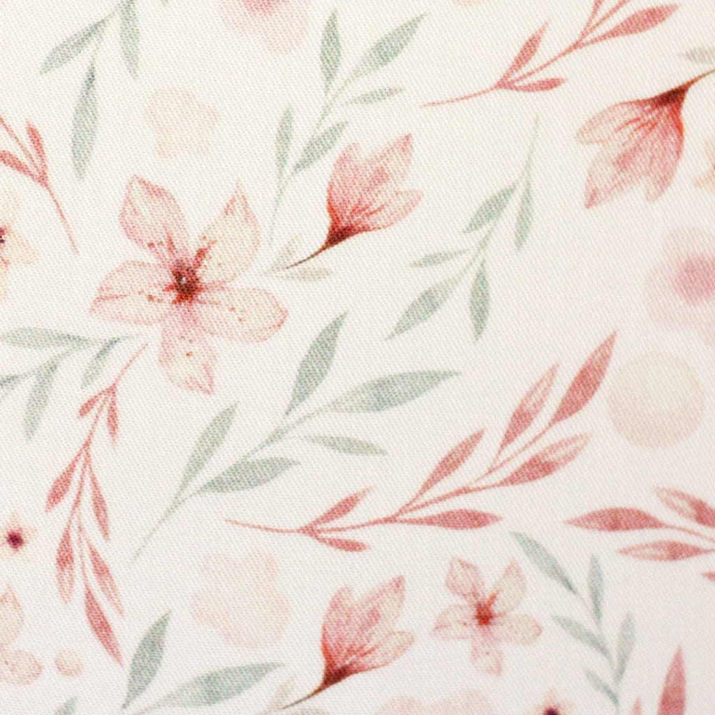 Viskose Stoff - Blüten/Blätter (Meterware ab 0.50m)