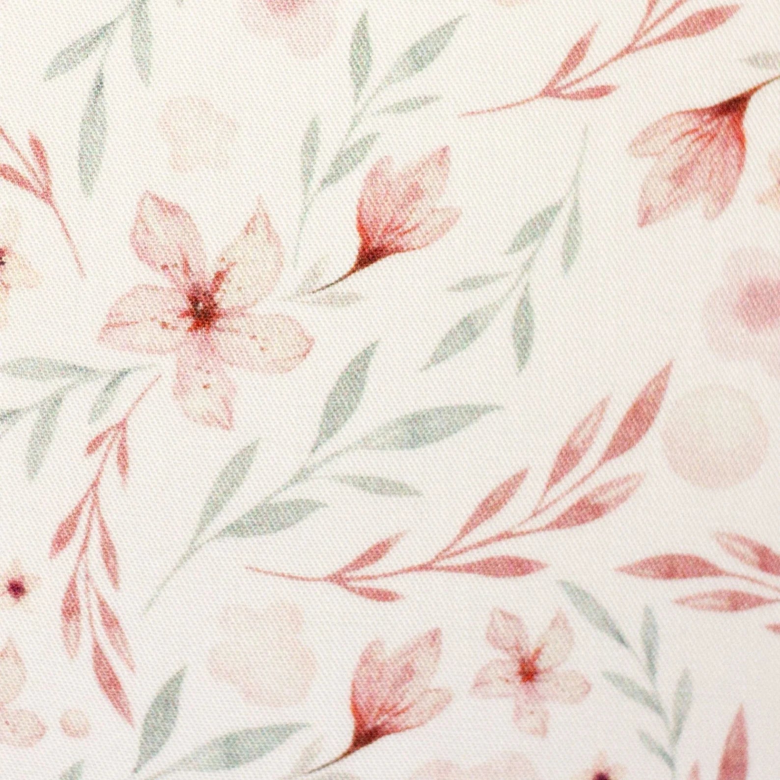 Viskose Stoff - Blüten/Blätter (Meterware ab 0.50m)