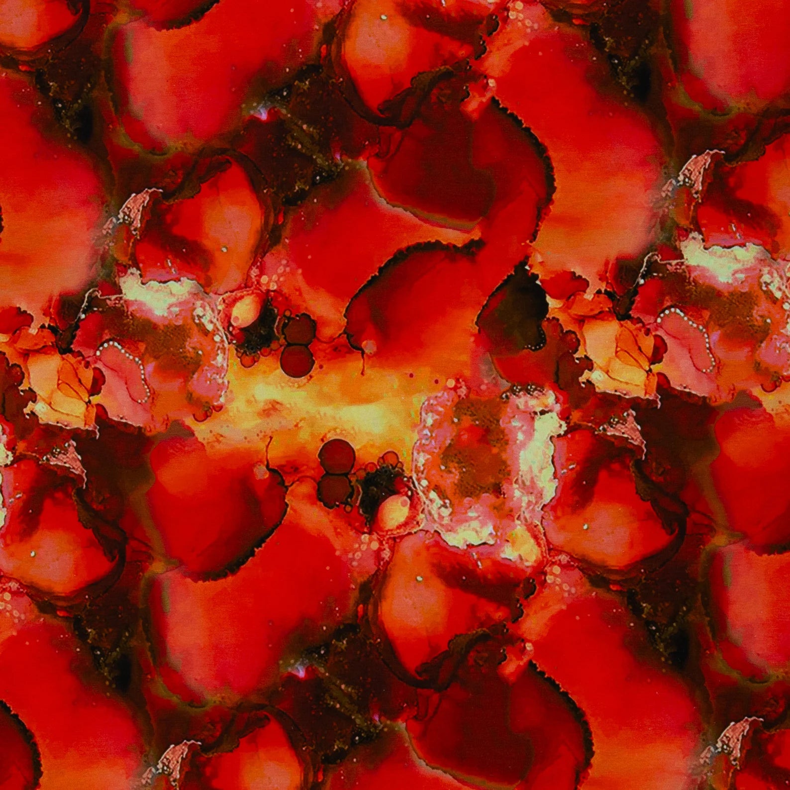French Terry Volzel Aquarell - rot (Meterware ab 0.50m)